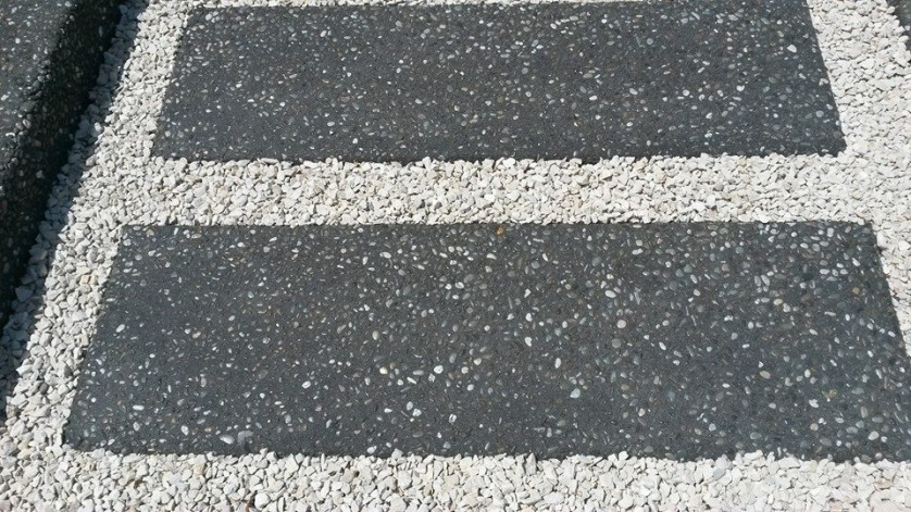 Modern Exposed Aggregate Concrete Entrance by KingiCrete image